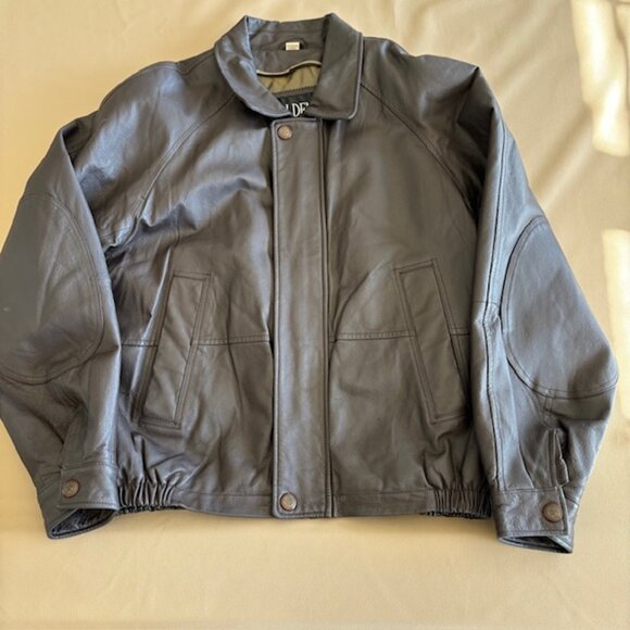 Vintage Walden Mens Brown Leather Bomber Jacket Excellent Cond Size Large - Picture 1 of 13